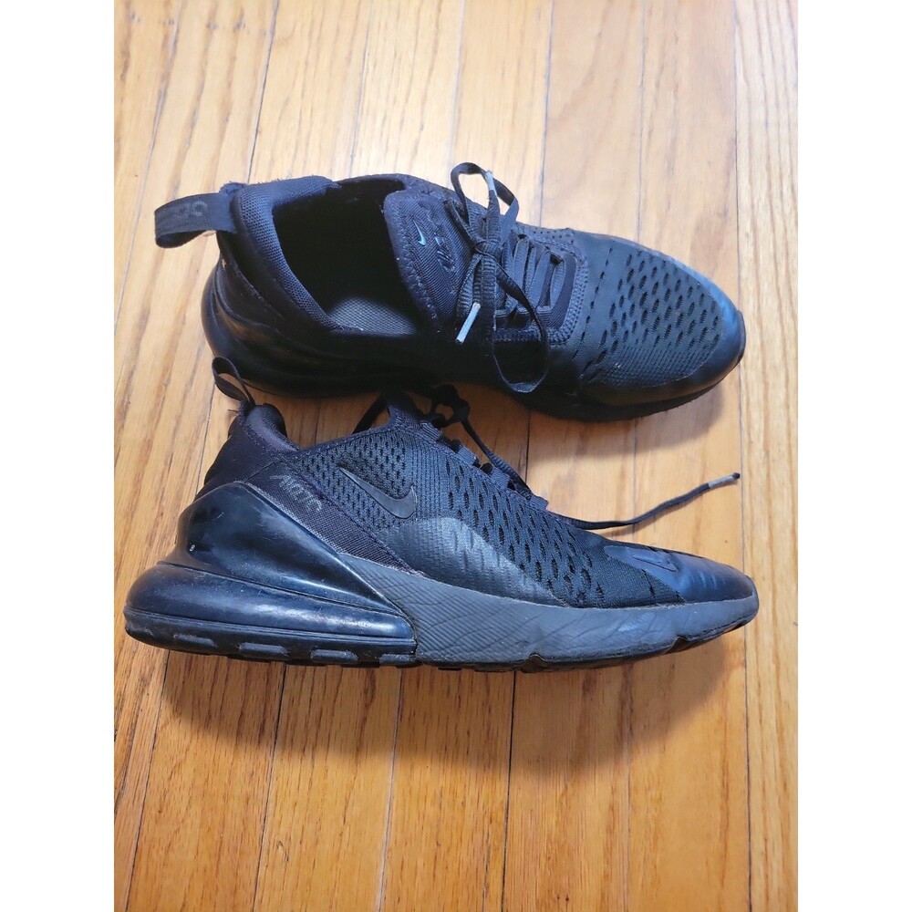 Nike Air Max 270 Size 6.5 YOUTH Womans 8 Sneaker Tripple Black Running Shoes